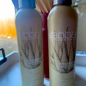 2 bottles of abba Preserving Blow Dry Spray